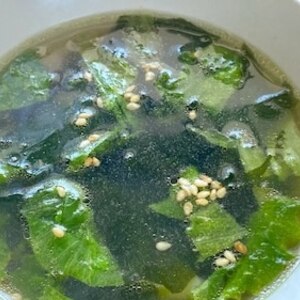 レタスとわかめの中華スープ